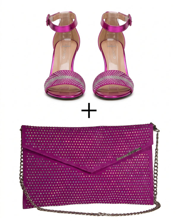 Bundle Sandalo + Borsa con Strass